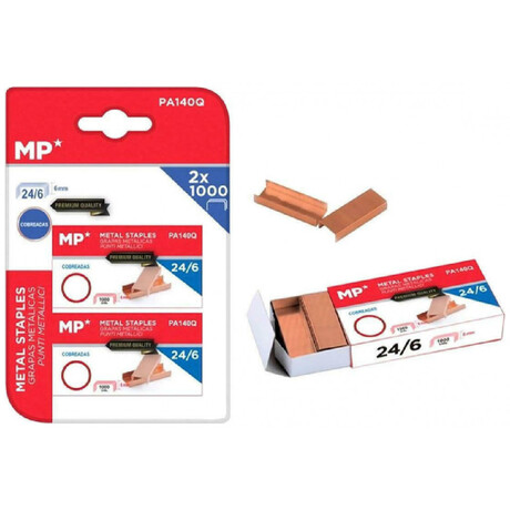 MP ανταλλακτικά συρραπτικού 24/6 PA140Q copper plated 2x1000τμχ PA140Q