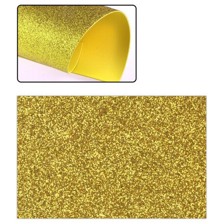 Αφρώδες Χαρτί Με Γκλίτερ Eva Foam With Glitter MP 40×60 cm 2 mm Gold PN574-02