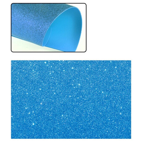 Αφρώδες Χαρτί Με Γκλίτερ Eva Foam With Glitter MP 40×60 cm 2 mm Blue PN574-11