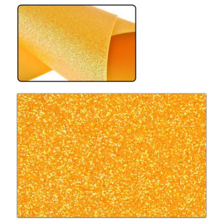 Αφρώδες Χαρτί Με Γκλίτερ Eva Foam With Glitter MP 40×60 cm 2 mm Orange PN574-18
