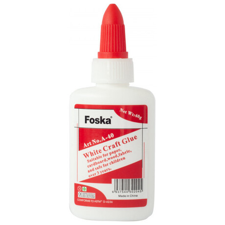 ΚΟΛΛΑ ΛΕΥΚΗ ΡΕΥΣΤΗ 40 ΓΡ FOSKA