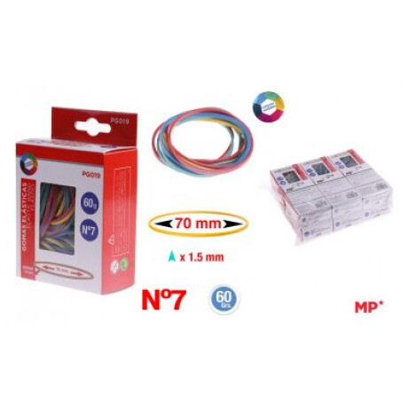 ΛΑΣΤΙΧΑ ΧΡΩΜΑΤΙΣΤΑ κουτί 60γρ 70mm Διαμετρος MP PG019