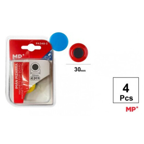 Μαγνήτες Στρογγυλοί 30mm 4τμχ για πίνακα MP PA348-3