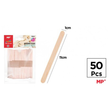 Ξυλάκια χειροτεχνίας γλωσσοπίεστρα φυσικό χρωμα 50 τεμ 114 Χ 10mm MP PM021