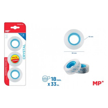 Σελοτέιπ-Κολλητική Ταινία MP PA506-02 Διάφανη 18mm Χ 33m 3τμχ