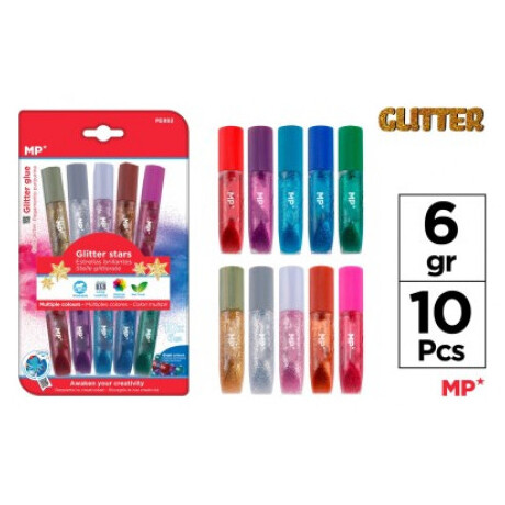 Κόλλα Glitter DARK COLOURS MP PE892 10 TEM 6γρ