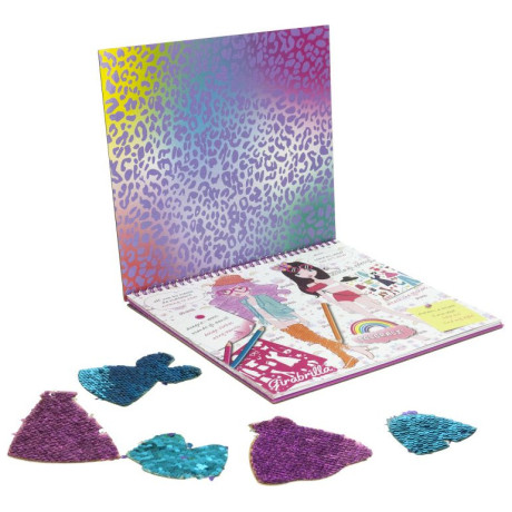 Μπλοκ Σχδίασης Με 4 Stencils & Φορέματα Girabrilla Fashion Sketchbook 02589