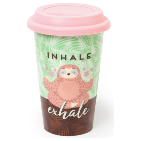 Ποτήρι Πορσελάνης Legami Με Καπάκι - Inhale Exhale AME0018