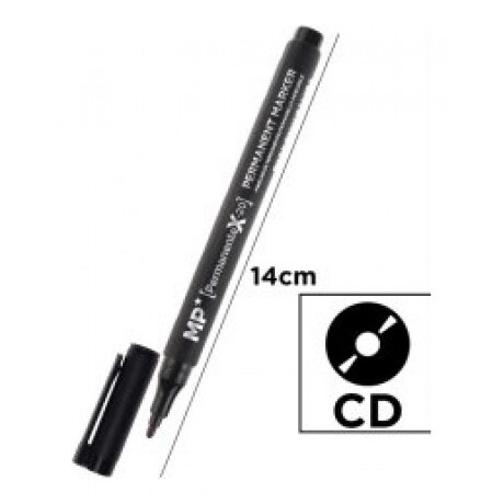 Μαρκαδόρος ανεξίτηλος μαύρος για CD-DVD 1mm MP PE420