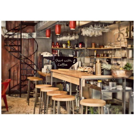 Μαυροπίνακας Επιτραπέζιος Securit Διπλής Όψης με Ξύλινη Βάση Κούπα FBT-CUP