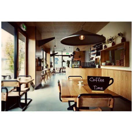 Μαυροπίνακας Επιτραπέζιος Securit Διπλής Όψης με Ξύλινη Βάση Κούπα FBT-CUP