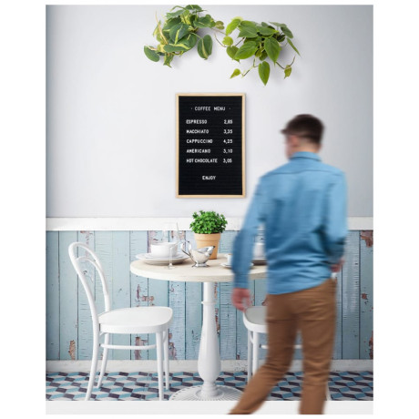 Κορνίζα Επιτοίχια Ξύλινη Securit Με Τσόχινη Επιφάνεια Για Στήριξη Γραμμάτων Συμβόλων Αριθμών WLB-TE-40-60