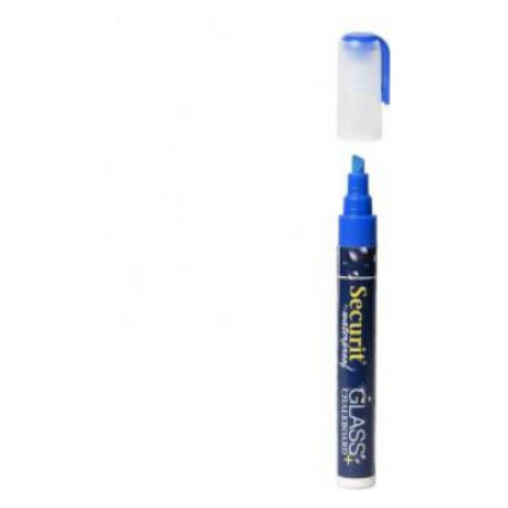 Μαρκαδόρος Υγρής Κιμωλίας Αδιάβροχος Securit Marker 610 For Glass & Chalkboard Blue SMA610-BU