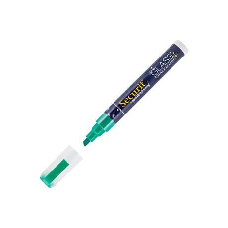 Μαρκαδόρος Υγρής Κιμωλίας Αδιάβροχος Securit Marker 610 For Glass & Chalkboard Green SMA610-GR