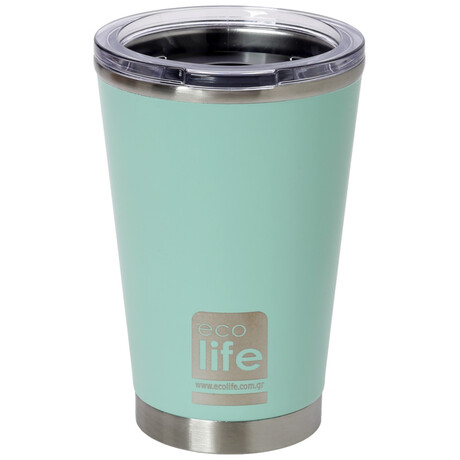 Ecolife Coffee Thermos Mint Με Διάφανο Καπάκι 370ml 33-BO-4109