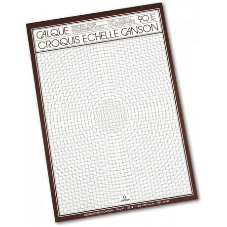 Μπλοκ Canson Ριζόχαρτο Διαφανές 90gr 21x29,7 50φ