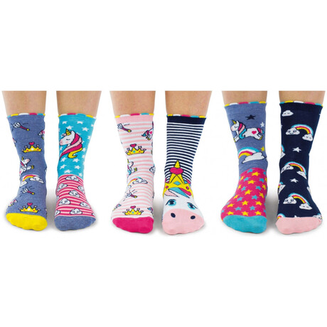 Σετ Παιδικές Κάλτσες United ODD Socks Unicorn Daze 3 Ζευγάρια σε Συσκευασία Δώρου 94.01.010