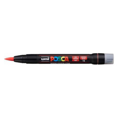 Μαρκαδόρος Uni Posca BRUSH-ΠΙΝΕΛΟ PCF-350 ΚΟΚΚΙΝΟ