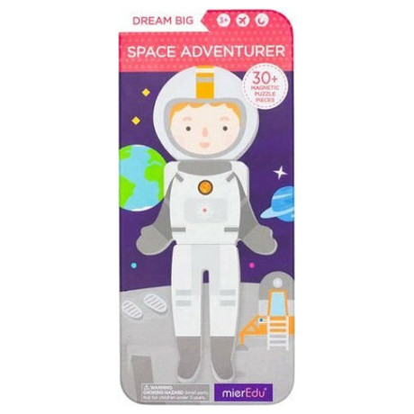 Μαγνητικό Παζλ σε Μεταλλική Κασετίνα mierEdu Space Adventurers 30τμχ ME082