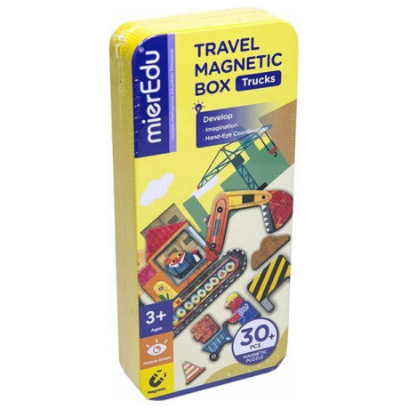 Μαγνητικό Παζλ σε Μεταλλική Κασετίνα mierEdu Truck 30τμχ ME0882