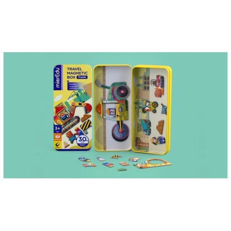 Μαγνητικό Παζλ σε Μεταλλική Κασετίνα mierEdu Truck 30τμχ ME0882