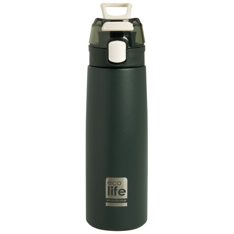 Ανοξείδωτo Μπουκάλι Ecolife Με infuser 550ml Dark Green Thermos 33-BO-3035
