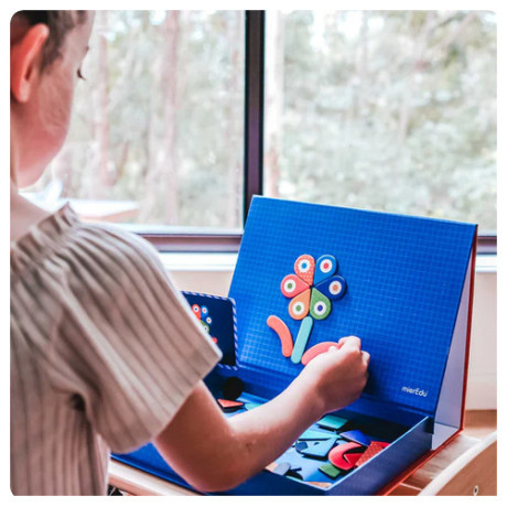 Μαγνητικό Εκπαιδευτικό Παιχνίδι Παζλ mierEdu Shapes 70τμχ ME152