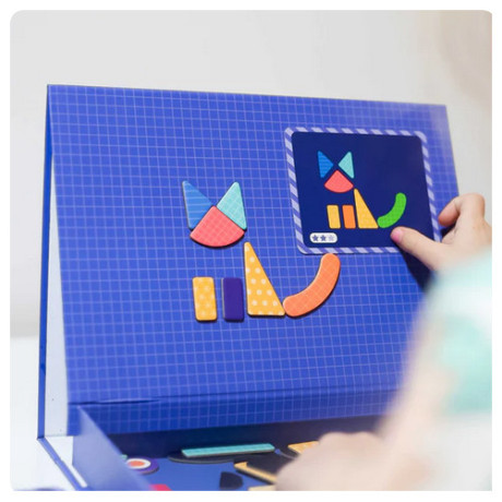 Μαγνητικό Εκπαιδευτικό Παιχνίδι Παζλ mierEdu Shapes 70τμχ ME152