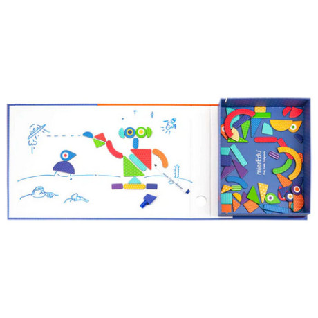 Μαγνητικό Εκπαιδευτικό Παιχνίδι Παζλ mierEdu Shapes 70τμχ ME152