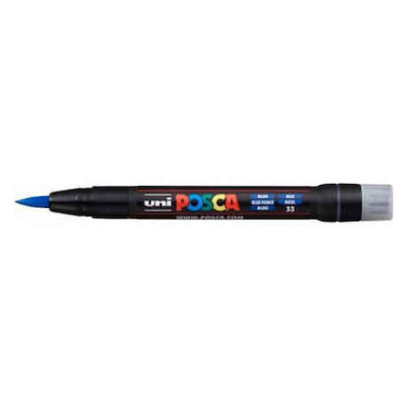 Μαρκαδόρος Uni Posca BRUSH-ΠΙΝΕΛΟ PCF-350 ΜΠΛΕ