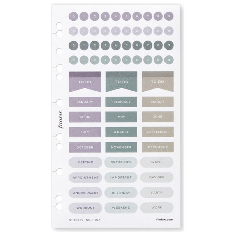Αυτοκόλλητα Filofax Norfolk Stickers 132796