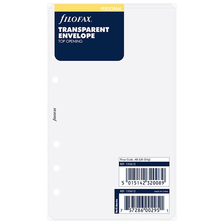 Filofax Personal Διαφανής φάκελος με άνοιγμα από πάνω 133612