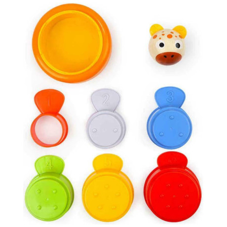 Ξύλινη Πυραμίδα Ταξινόμησης Ζωάκι Top Bright Animal Stacking 120322