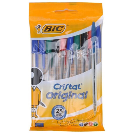 Στυλό Bic Διαρκειας Cristal medium 1,00mm Assorted 10τμχ