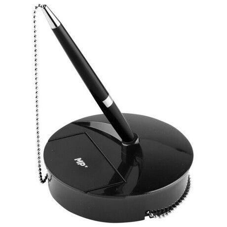 Στυλό Γκισέ πάγκου ταμείου πενοστάτης με αυτοκόλλητη βάση μαύρη και μαύρο μελάνι MP PE268N