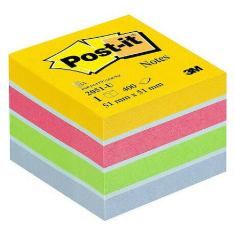 Αυτοκόλλητα Χαρτάκια Σημειώσεων Post-it 3M 51x51 400φ 2051U ULTRA