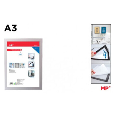 Αυτοκόλλητη θήκη ανακοινώσεων A3 MP PA148-A3P με μαγνητικό πλαίσιο, ασημί