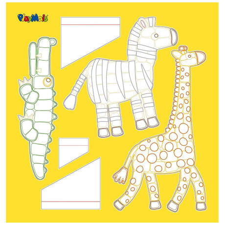 Playmais: Κατασκευές με κάρτες και σφουγγαράκια 6τεμ. ζούγκλα 160021