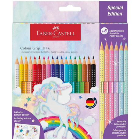 Faber-Castell Grip Sparkle Σετ Ξυλομπογιές 24τμχ