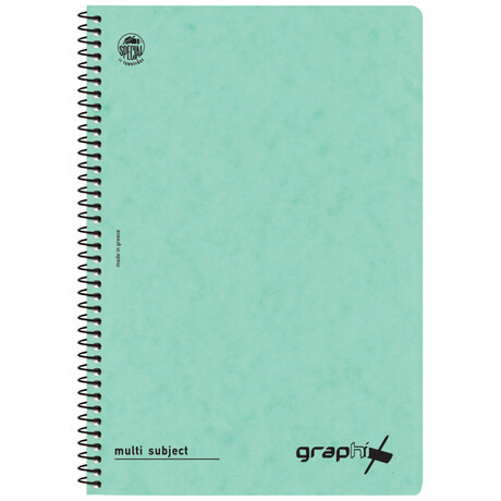 Τετράδιο Σπιράλ 2 Θεμάτων Graphix Α4 Βεραμάν 4542-18