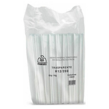 Κόλλα Ράβδοι Σιλικόνης Διαφανείς Roma Maestri 12mm/200mm 1kg 1195234 50τμχ