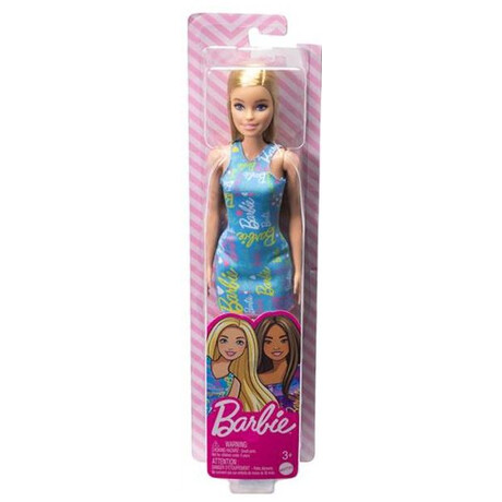 Mattel Barbie Purple Dress With Flowers - Blonde Doll With Blue Dress (Hgm59)