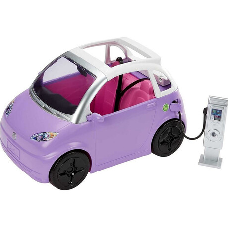 Mattel Barbie: Electric Vehicle With Charging Station and Plug (Hjv36)