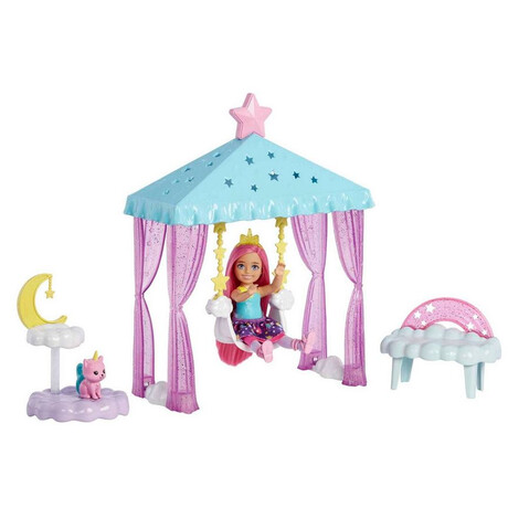 Mattel Barbie Dreamtopia: Chelsea - Chelsea Doll Nurturing Fantasy Playset (Hlc27)