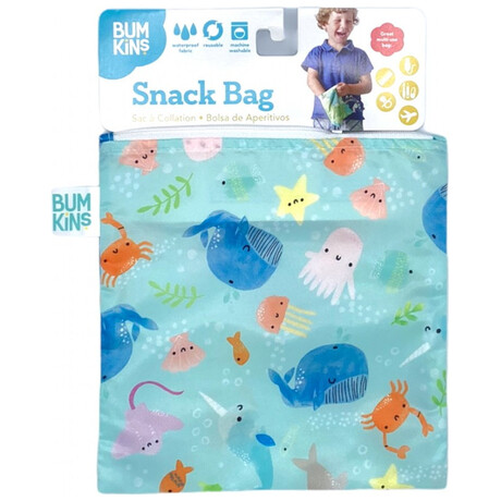 Large Snack Bag Ocean Life Bumkins 331422