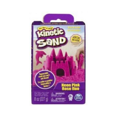 Spin Master Kinetic Sand - Neon Pink Basic Sand 8oz box (6033332pink)
