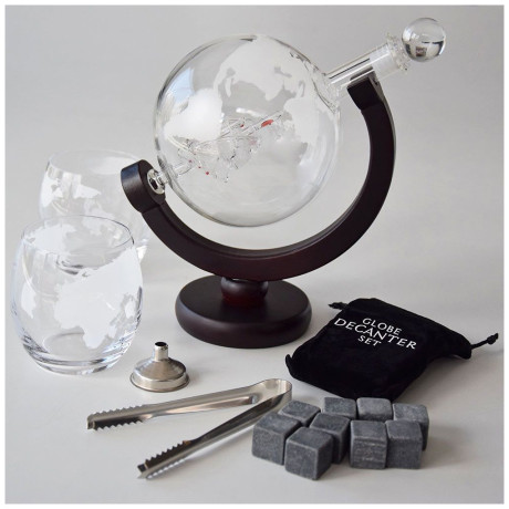 Σετ Καράφα Υδρόγειος Σφαίρα Mikamax Globe Decanter Set 04520