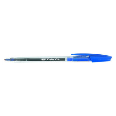 Στυλό Bic Cristal clic medium 1,00mm Μπλε μέ κουμπί 850733