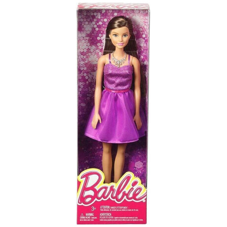 Mattel Barbie: Glitz Outfits - Brown Hair Doll With Purple Dress (Hjr93) Mattel Barbie: Glitz Outfits - Brown Hair Doll With Purple Dress (Hjr93)