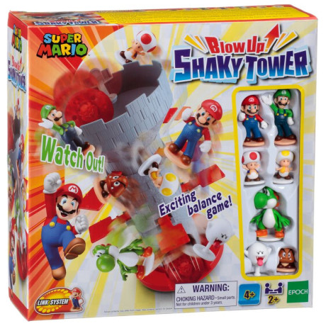 Επιτραπέζιο Παιχνίδι Epoch Toys Super Mario Blow Up! Shaky Tower - Πύργος Ισορροπίας Και Εκτόξευσης 7356